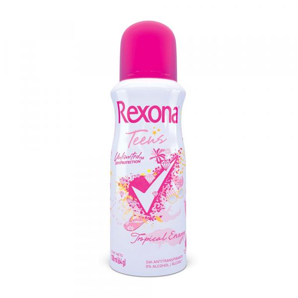 Desodorante Rexona Aerosol Teens Tropical Energy - 108ml - Unilever