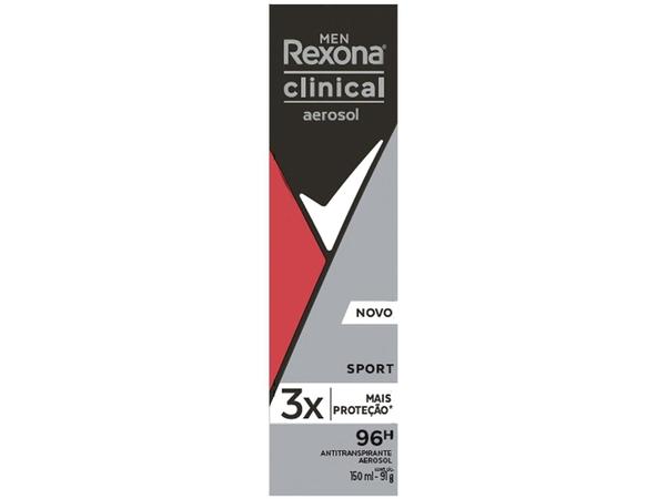 Desodorante Rexona Clinical Aerossol - Antitranspirante Masculino 150ml