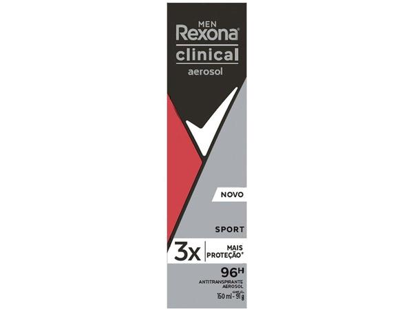 Desodorante Rexona Clinical Aerossol - Antitranspirante Masculino 150ml