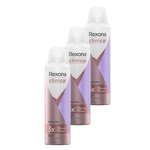 Desodorante Rexona clinical extra dry aerosol 150ml/91g. 3 unidades.