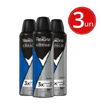Desodorante Rexona Clinical Men 150ml 3 Umidades