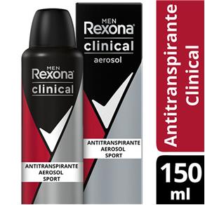 Desodorante Rexona Clinical Sport Aerosol 150ml