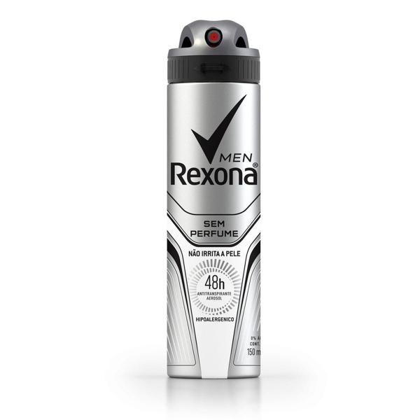 Desodorante Rexona Men Antitranspirante Sem Perfume Aerosol Masculino 150ml