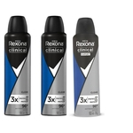 Desodorante Rexona Men clinical 150ml/91g. 3 unidades