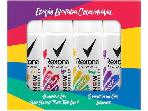 Desodorante Rexona Now United Aerossol - Antitranspirante Unissex 53ml 4 Unidades
