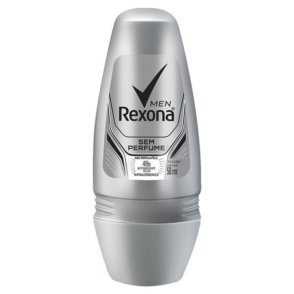 Desodorante Rexona Roll On Men Sem Perfume 50ml - Rexona Men