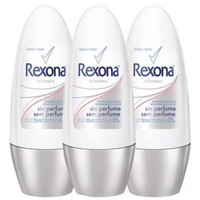 Desodorante Rexona Roll On Sem Perfume 50ml Leve 3 Pague 2