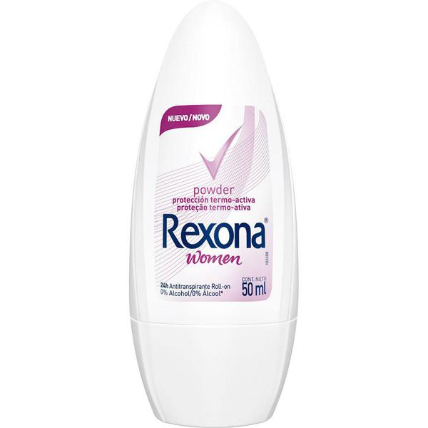Desodorante Rexona Roll On Women Powder 50ml - Rexona Fem