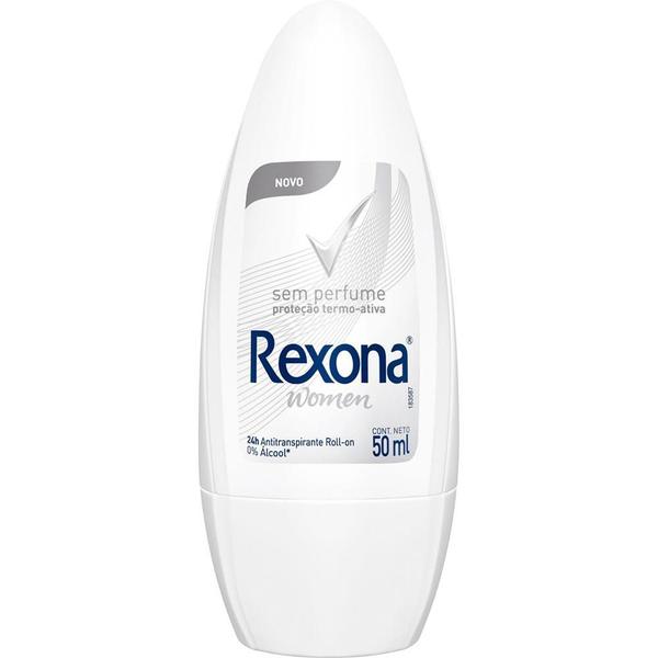 Desodorante Rexona Roll On Women Sem Perfume 50ml - Rexona Fem