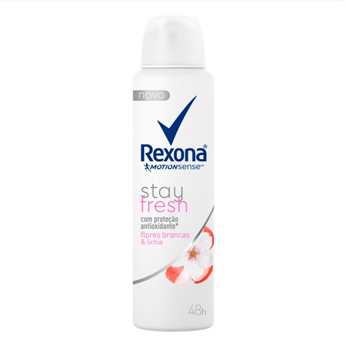 Desodorante Rexona Stay Fresh Flores Brancas e Lichia Aerosol Antitranspirante 48h 150ml