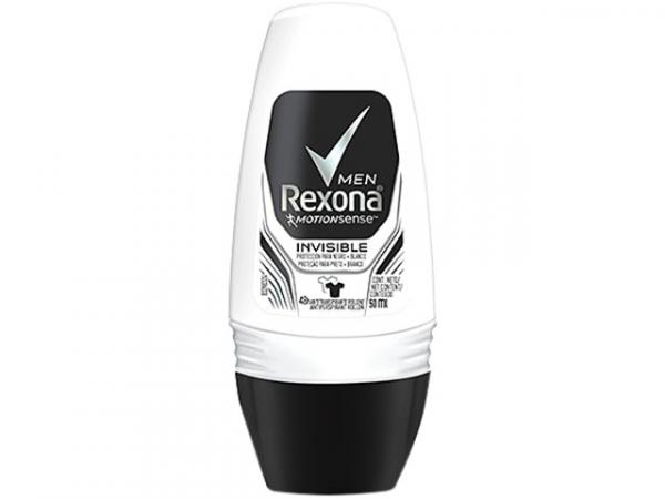 Desodorante Roll On Antitranspirante Masculino - Rexona Invisible 50ml