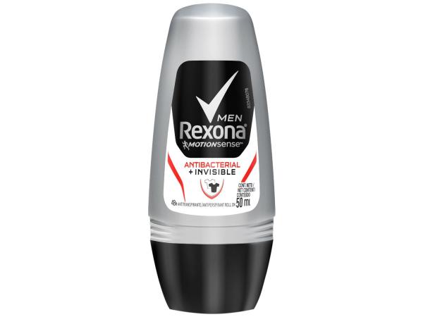 Desodorante Roll On Antitranspirante Masculino - Rexona Motion Sense Antibacterial + Invisible 50ml