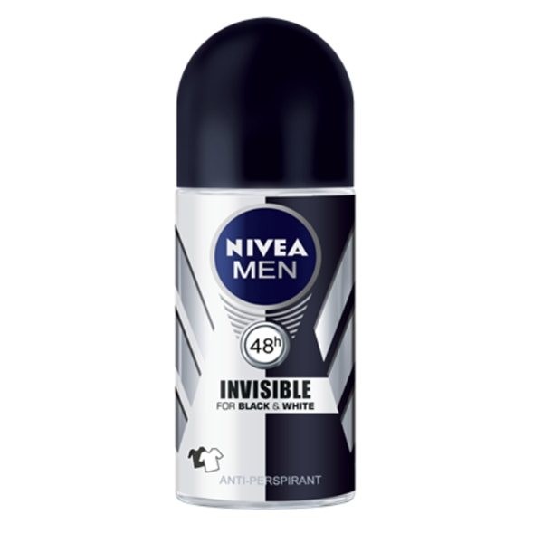 Desodorante Roll On Antitranspirante Nivea For Men Invisible For Black e White Power com 50ml
