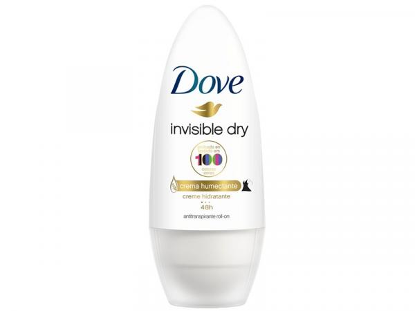 Desodorante Roll On Antitranspirante Unissex - Dove Invisible Dry 50ml