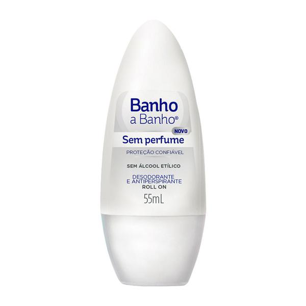 Desodorante Roll On Banho a Banho Sem Perfume 55ml