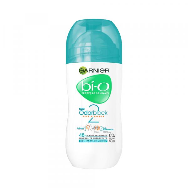 Desodorante Roll On Bì-O Feminino Pele e Roupa Odor Block 50ml - Bi-o