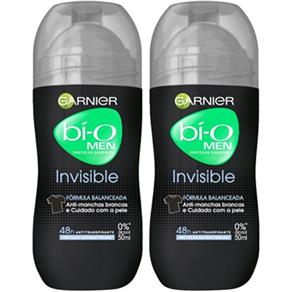 Desodorante Roll On Bí-O Mineral Invisibilidade Masculino 2 X 50 Ml com 40% Desconto 2 Unidades