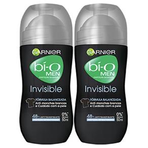 Desodorante Roll On Bí-O Mineral Invisibilidade Masculino 2 X 50 Ml 2 Unidades