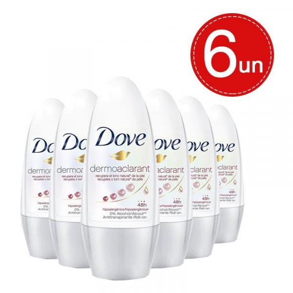 Desodorante Roll On Dove Dermo Aclarante 50ml Leve 6 Pague 4