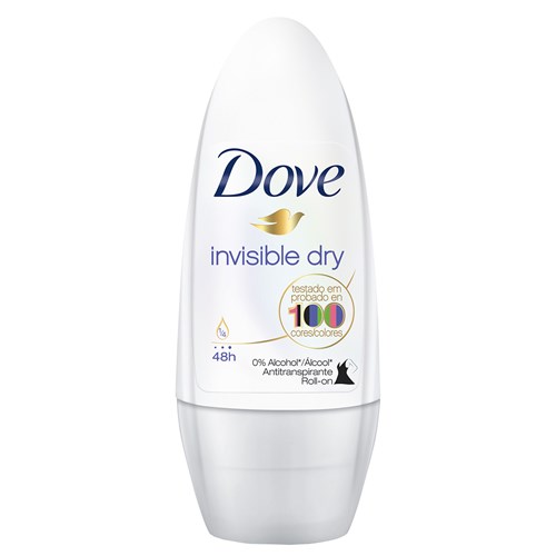 Desodorante Roll-On Dove Invisible Dry Feminino 50Ml/53G