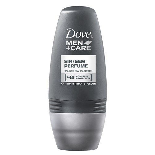 Desodorante Roll-On Dove Men+Care Sem Fragrância Masculino 50Ml/53G