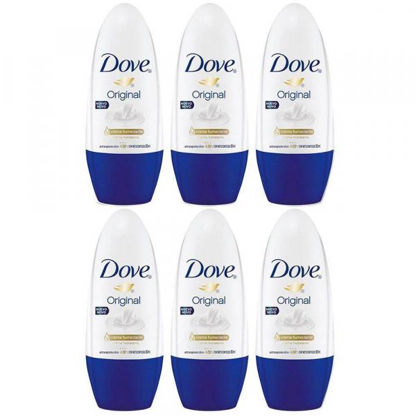 Desodorante Roll On Dove Original 50ml - 6 Unidades