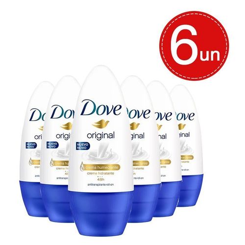 Desodorante Roll On Dove Original 50ml 6 Unidades
