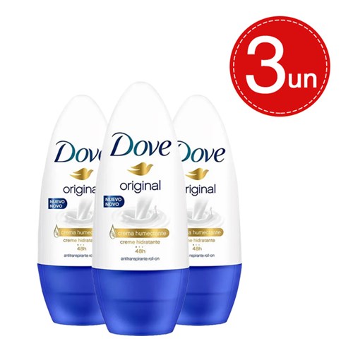 Desodorante Roll On Dove Original 50Ml Leve 3 com 20% Off