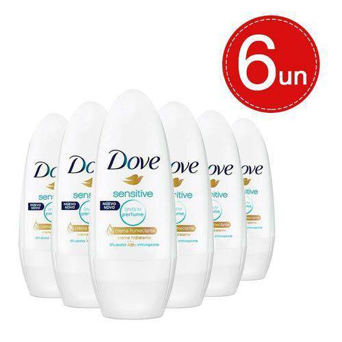 Desodorante Roll On Dove Sem Perfume 50ml 6 Unidades