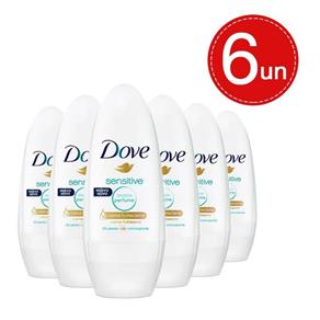 Desodorante Roll On Dove Sem Perfume 50ml - 6 Unidades