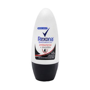 Desodorante Roll On Feminino Antibacterial Invisible Rexona 50mL