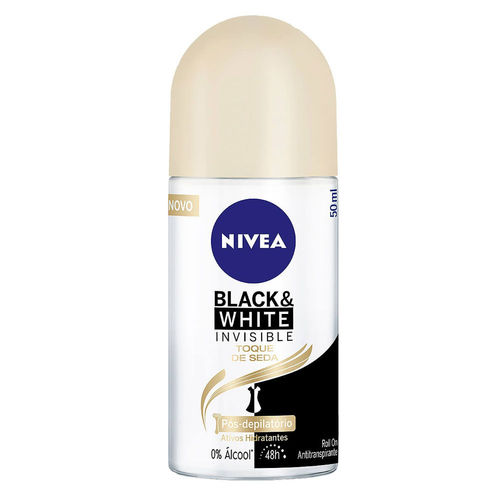 Desodorante Roll-on Feminino Nivea Black & White Invisible Toque de Seda 50ml