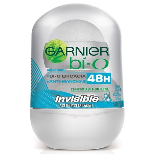 Desodorante Roll On Garnier Bi-o Invisible Feminino 50ml