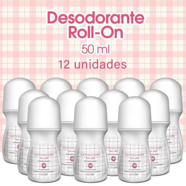 Desodorante Roll-On Giovanna Baby Blanc Vanilla 50ml (KIT 12 Unidades)