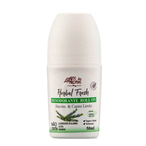 Desodorante Roll On Herbal Fresh Alecrim & Capim Limão 50ml – Arte dos Aroma