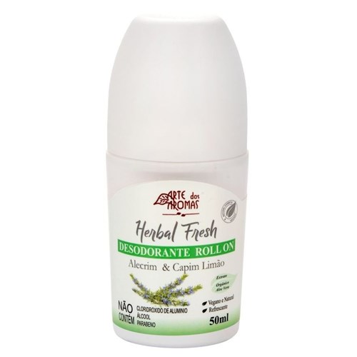 Desodorante Roll On Herbal Fresh Natural e Vegano Arte dos Aromas 50ml