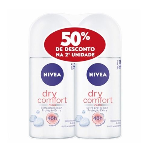 Desodorante Roll On Nivea Dry Feminino 2 Und 50% Off