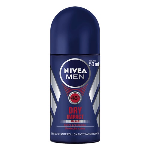Desodorante Roll-On Nivea Dry Impact Masculino 50Ml