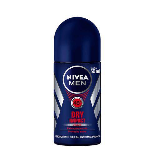 Desodorante Roll-On Nívea Dry Impact Plus For Men 50ml