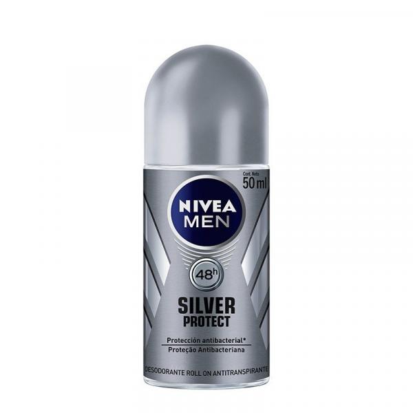 Desodorante Roll-On Nívea Silver Protect Antibacteriano 50ml