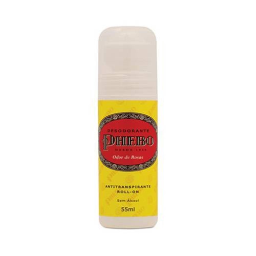 Desodorante Roll On Phebo Odor de Rosas com 55 Ml