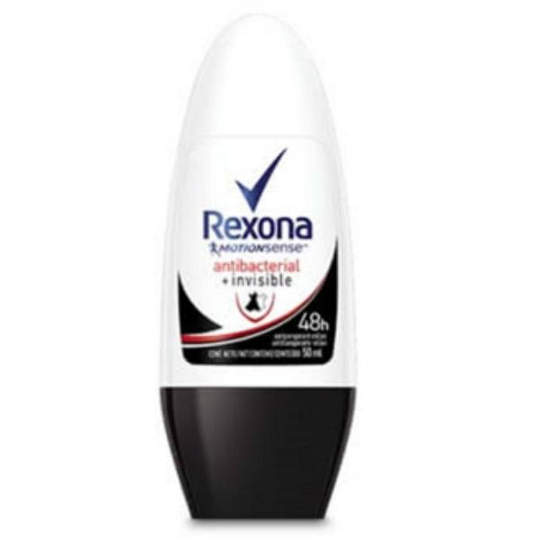 Desodorante Roll-on Rexona 50ml Fem Invisible Antibacterial - Sem Marca
