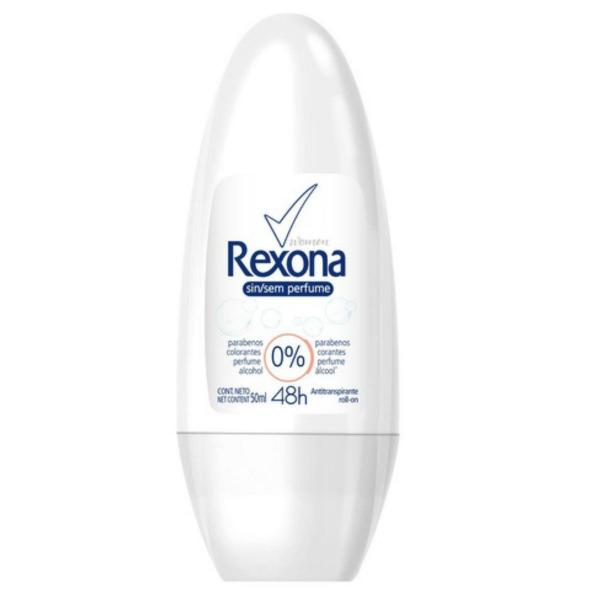 Desodorante Roll-on Rexona 50ml Feminino Sem Perfume - Sem Marca