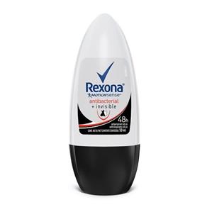 Desodorante Roll On Rexona Feminino Antibacterial Invisible 50ml