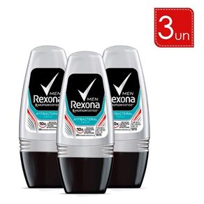 Desodorante Roll On Rexona Masculino Antibacterial Fresh 50ml Leve 3 Pague 2