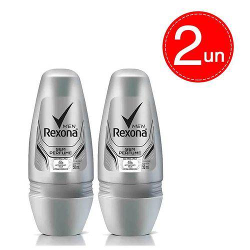 Desodorante Roll On Rexona Men Sem Perfume 50ml Ganhe 50% Off na 2ª Unidade