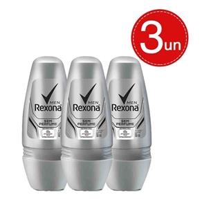 Desodorante Roll On Rexona Men Sem Perfume 50ml Leve 3 Pague 2