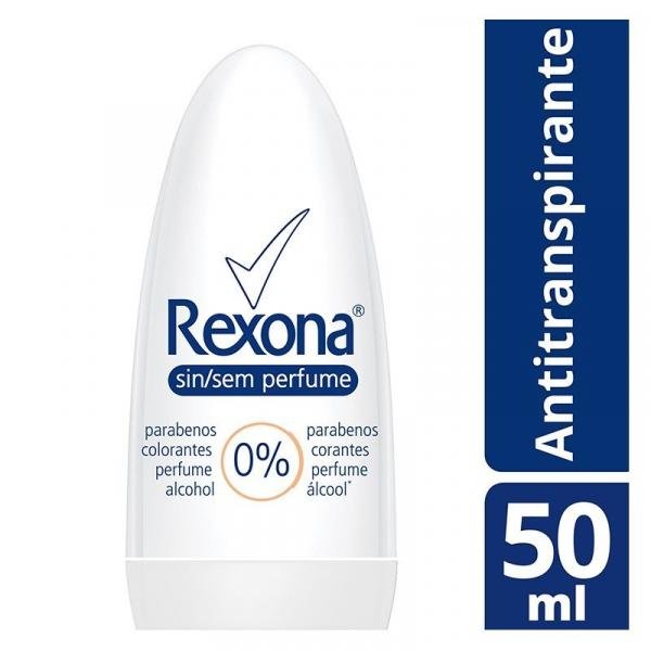 Desodorante Roll On Rexona Sem Perfume 50ml