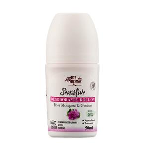 Desodorante Roll On Sensitive Rosa Mosqueta & Gerânio 50ml ? Arte dos Aromas
