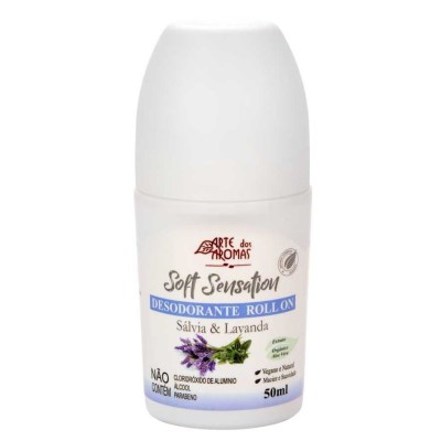 Desodorante Roll On Soft Sensation Natural e Vegano Arte dos Aromas 50ml